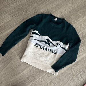 PINK VICTORIA’S SECRET Après Ski Sweater, S - Dark Green and Cream